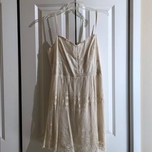 American eagle cream colored lace dress